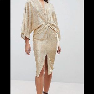 Asos gold dress